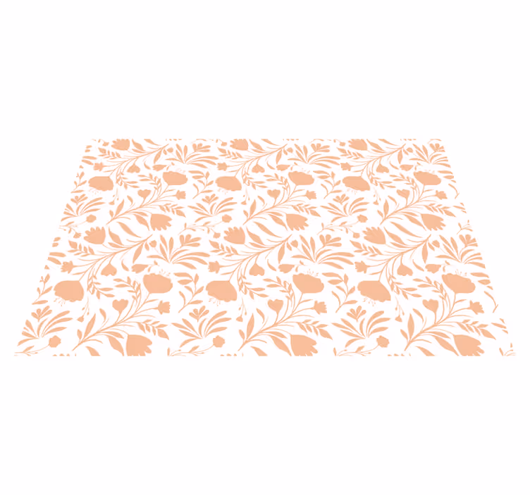 Alfombra vinílica flores estampado floral - TenVinilo
