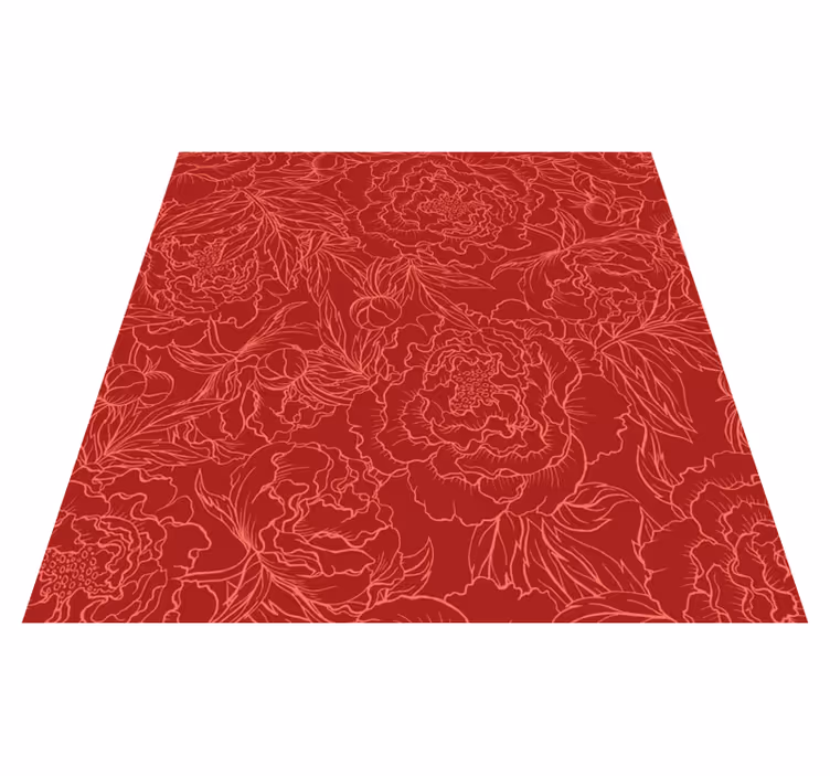 Alfombras vinílicas modernas Diseño hollywood-regency rose - TenVinilo