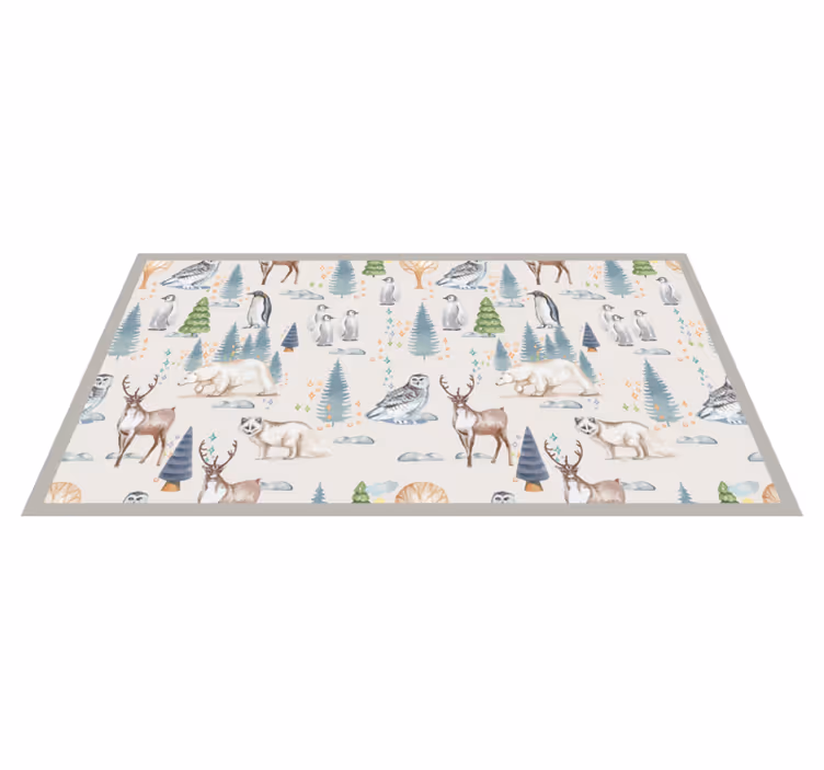 Alfombra vinílica animales fauna ártica - TenVinilo