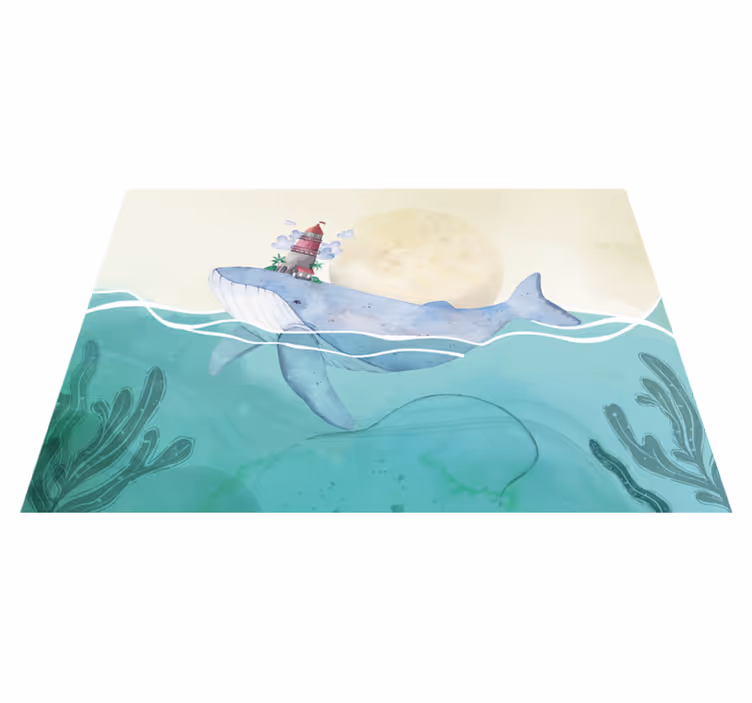 Alfombra vinílica infantil vida marina caprichosa - TenVinilo