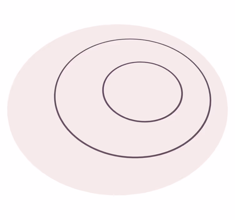 Alfombra de vinilo minimalista diseño circular minimalista - TenVinilo