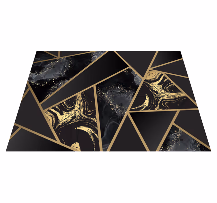 Alfombra vinílica geométrica fusión mármol - TenVinilo