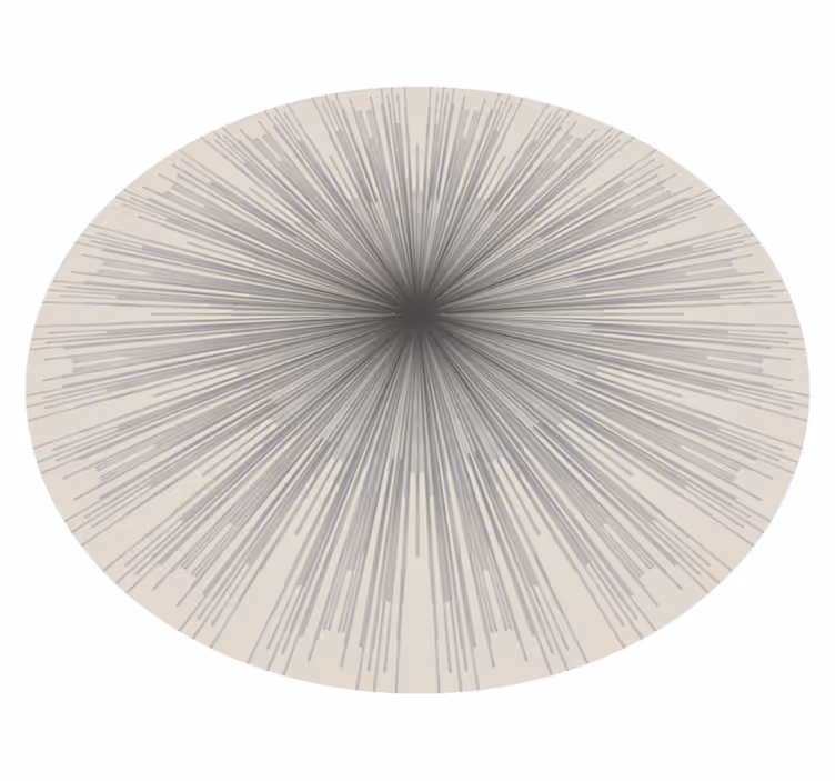 Alfombra vinílica minimalista diseño circular geométrico - TenVinilo
