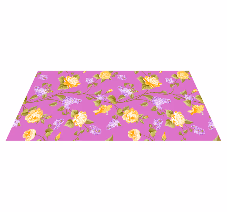 Alfombra vinilo flores patrón de floración floral - TenVinilo