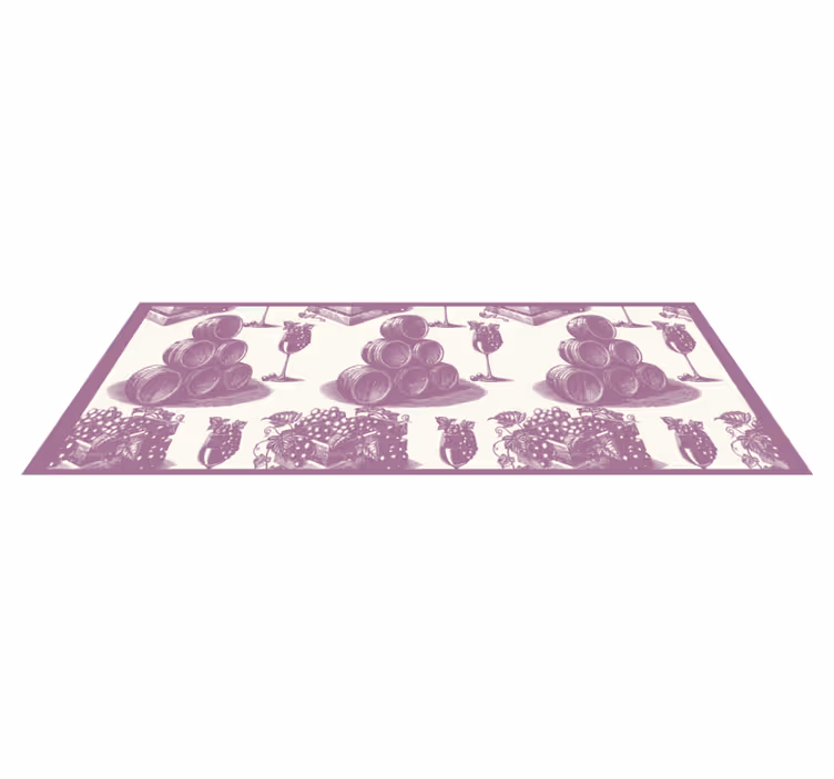 Alfombra vinílica vintage estética del boceto de la bodega - TenVinilo