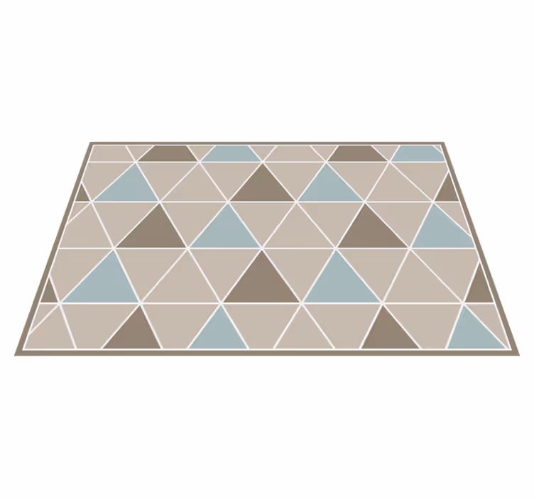 Alfombra de vinilo escandinava triángulos beige - TenVinilo