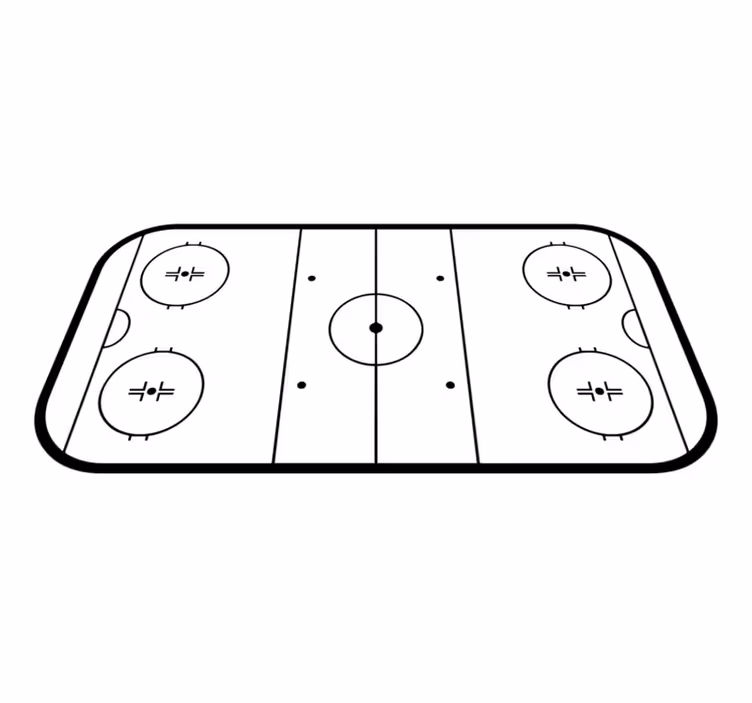Alfombra vinílica juegos pista de hockey sobre hielo - TenVinilo