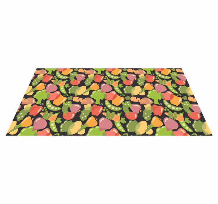 Alfombra vinílica para cocina verduras - TenVinilo
