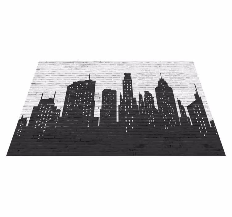 Alfombra de vinilo efecto ladrillo skyline - TenVinilo