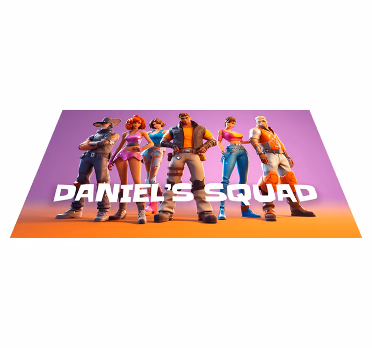 Alfombra vinilo dormitorio squad videojuegos - TenVinilo