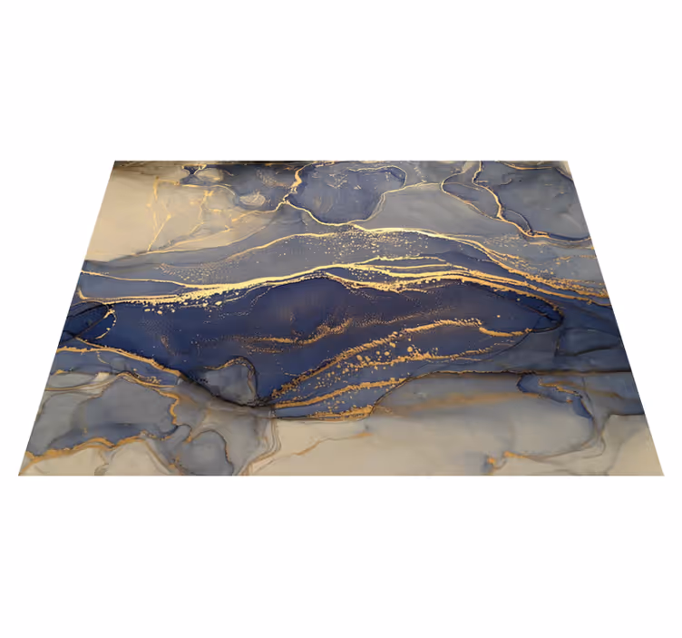 Alfombra vinílica imitación piedra roca azul marino - TenVinilo