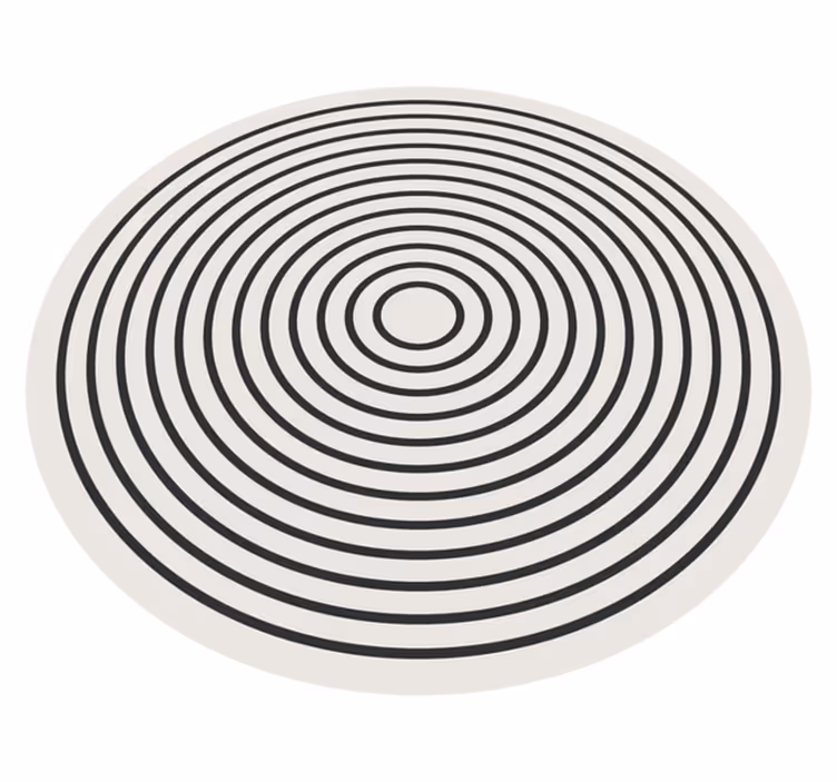 Alfombra de vinilo oficina círculos negros - TenVinilo