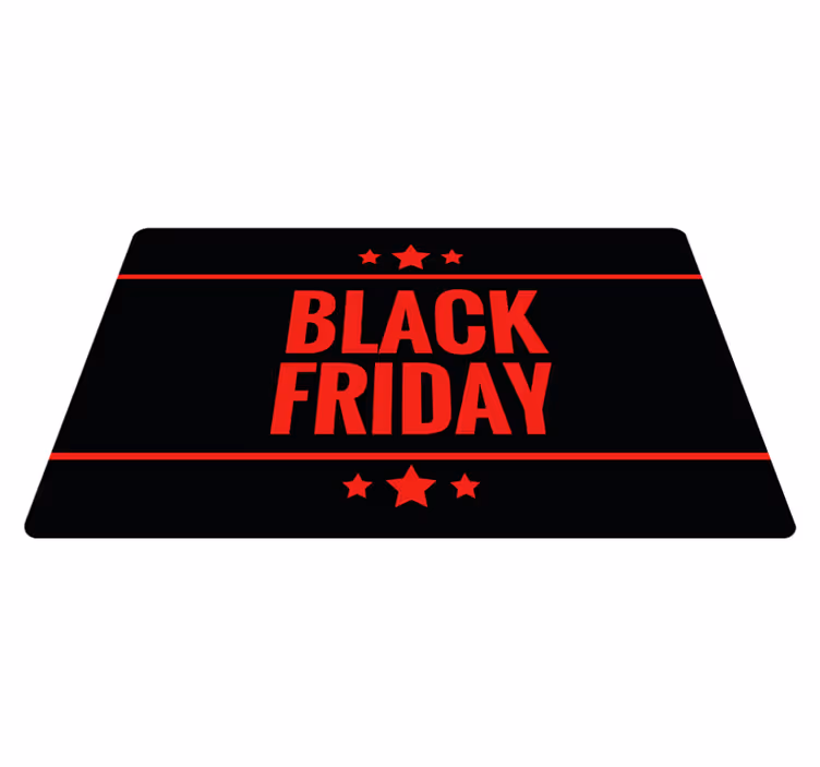 Alfombra vinílica negra y roja Black Friday - TenVinilo