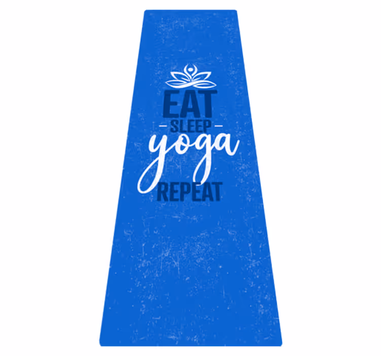 Alfombra de vinilo Comer dormir yoga repetir - TenVinilo