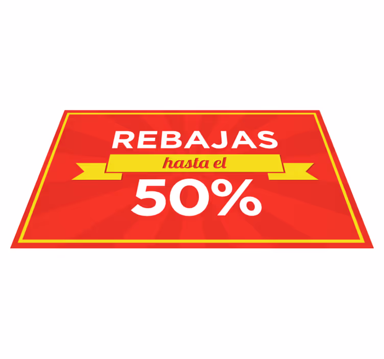 Alfombra de vinilo roja Rebajas personalizable - TenVinilo