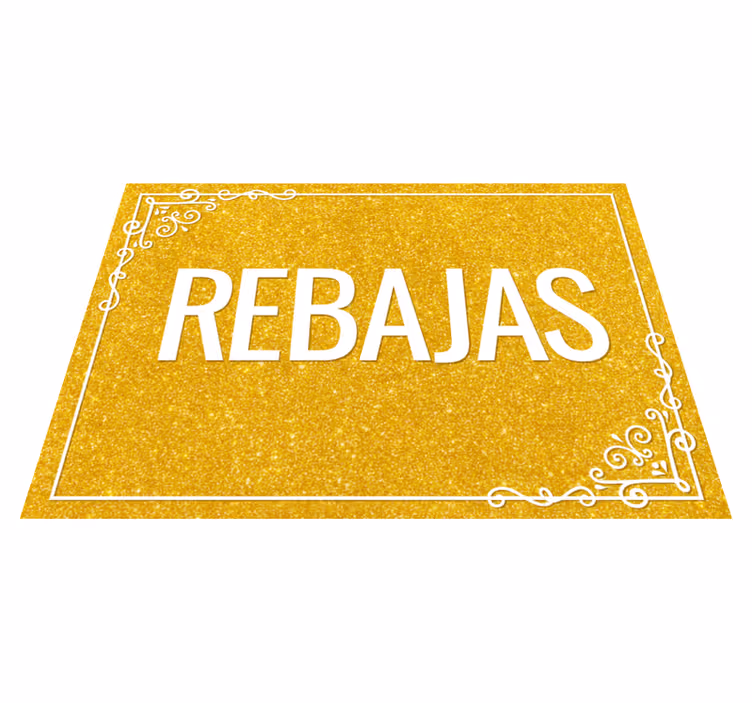 Alfombra vinilo rectangular dorada Rebajas  - TenVinilo