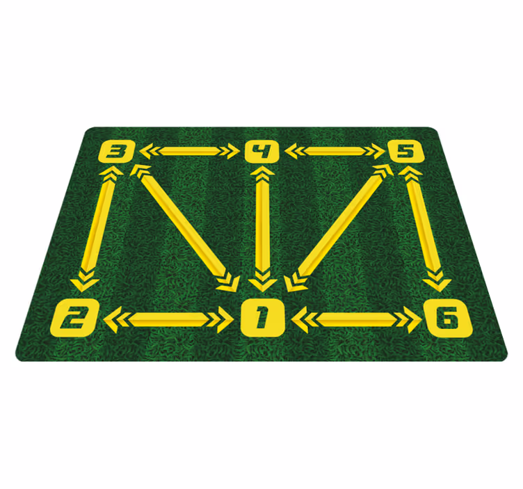Alfombra vinilo rectangular entrenamiento de fútbol - TenVinilo