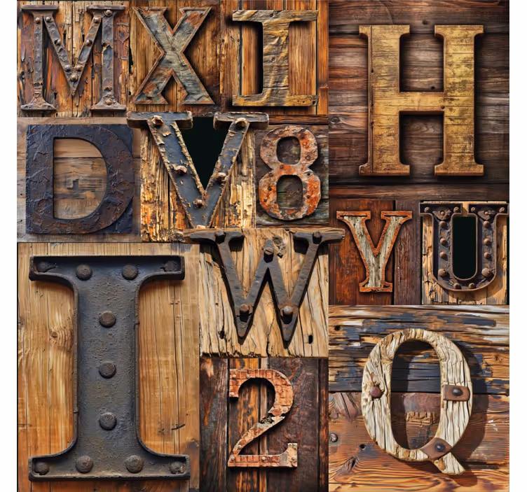 Papel mural letras efecto 3d - TenVinilo
