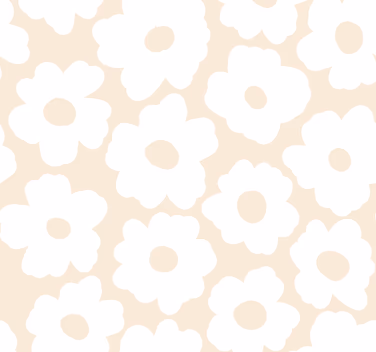 Papel pintado flores amapola blanca - TenVinilo