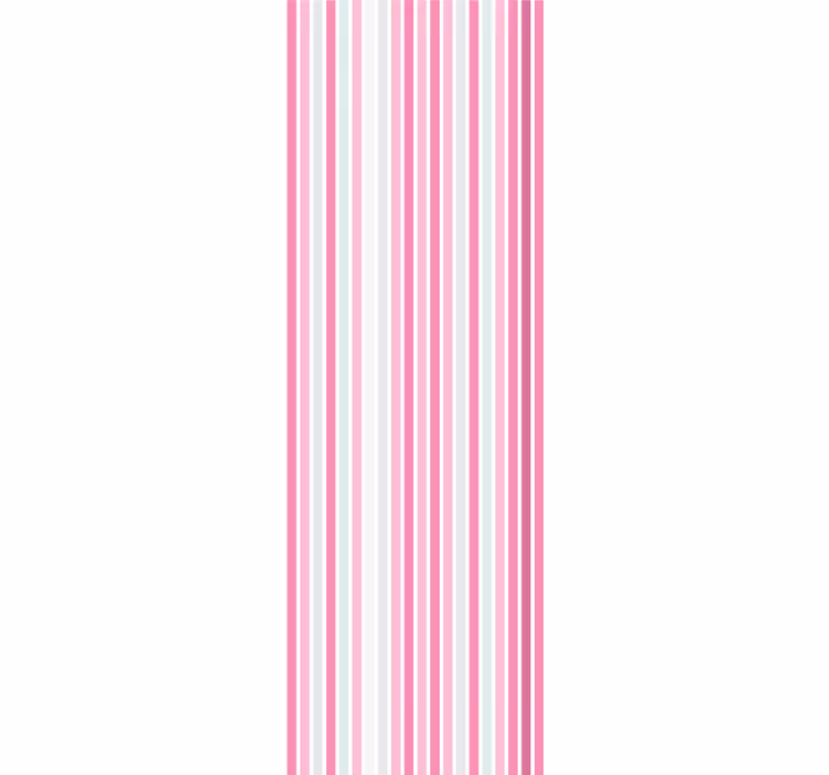 Papel mural rayas verticales elegante motivo rosa y blanco - TenVinilo
