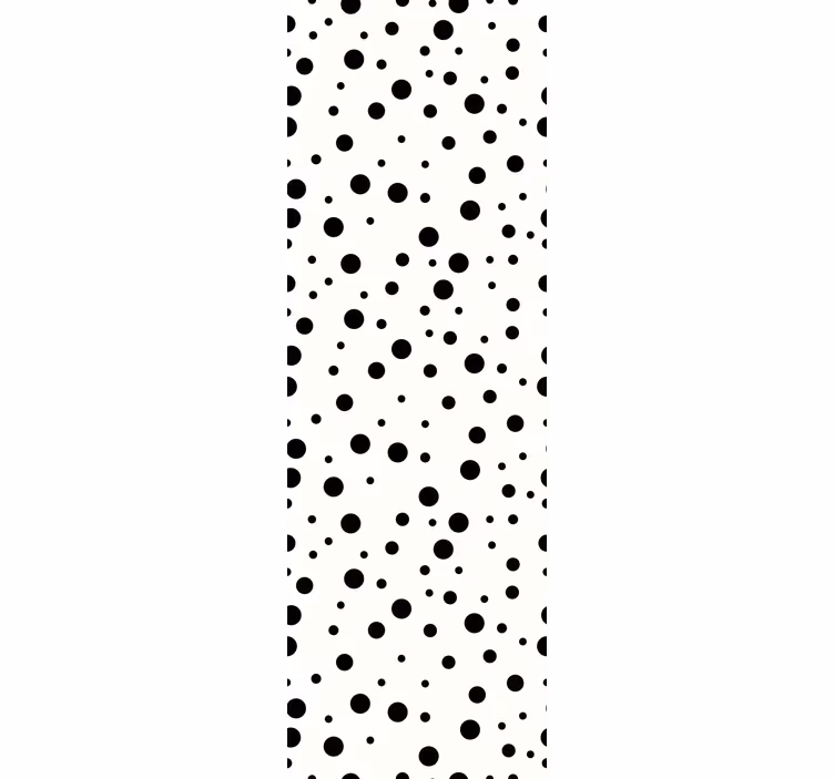 Papel mural topos patrones circulares negros - TenVinilo