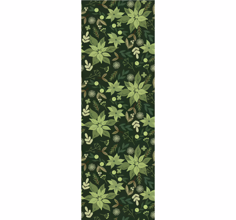 Papel mural hojas patrón natural verde - TenVinilo