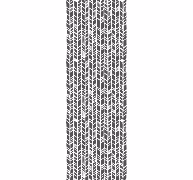 Papel mural recibidor chevron gris estilizado - TenVinilo
