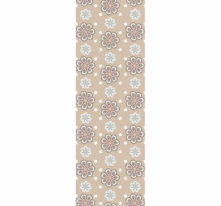 Papel pintado flores elegante motivo beige - TenVinilo