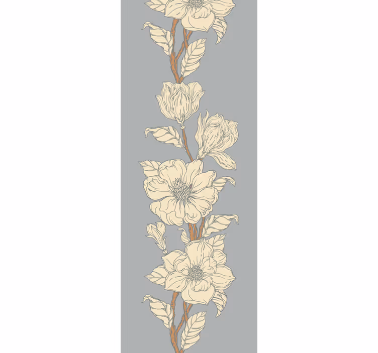 Papel mural floral elegantes rayas florales - TenVinilo