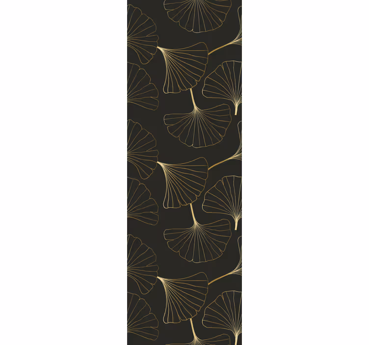Papel mural hojas elegante patrón de ginko - TenVinilo