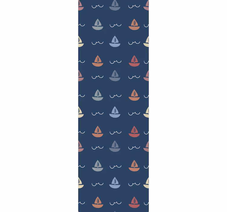 Papel mural infantil motivo de barcos de vela - TenVinilo