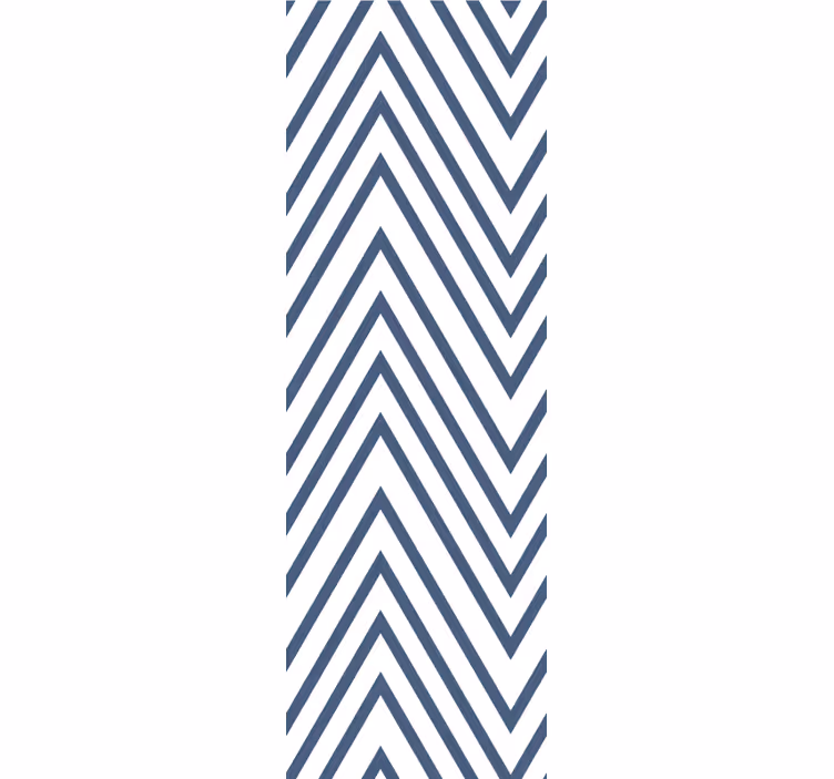 Papel mural rayas patrón azul en zigzag - TenVinilo