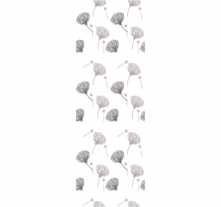 Papel pintado flores delicado motivo blanco - TenVinilo