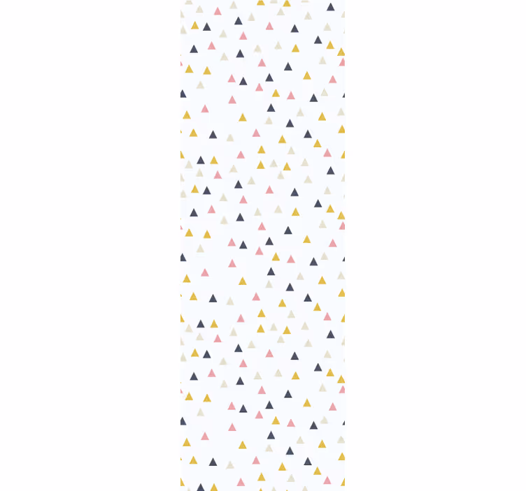 Papel mural triángulos diseño minimalista blanco y colorido - TenVinilo