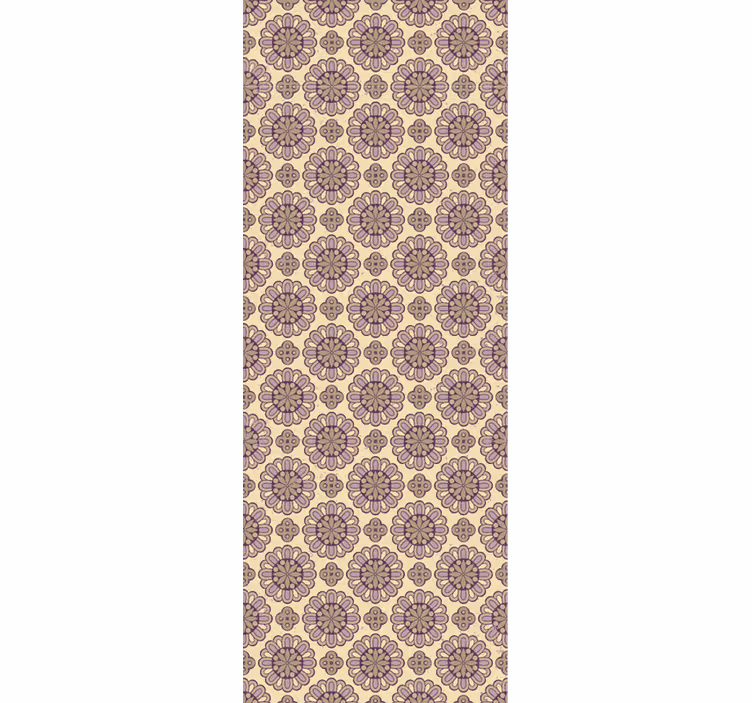 Papel mural floral patrón beige adornado - TenVinilo
