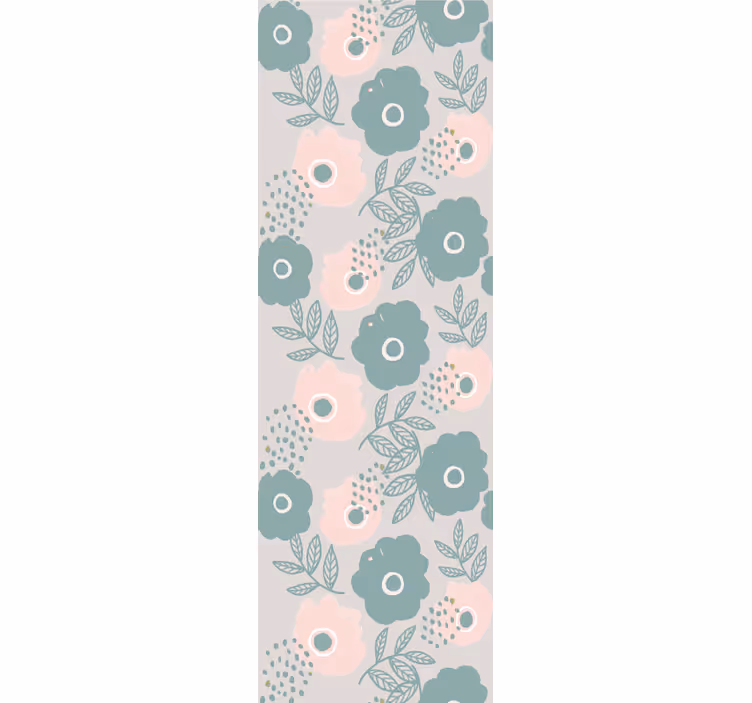 Papel mural floral patrones suaves - TenVinilo