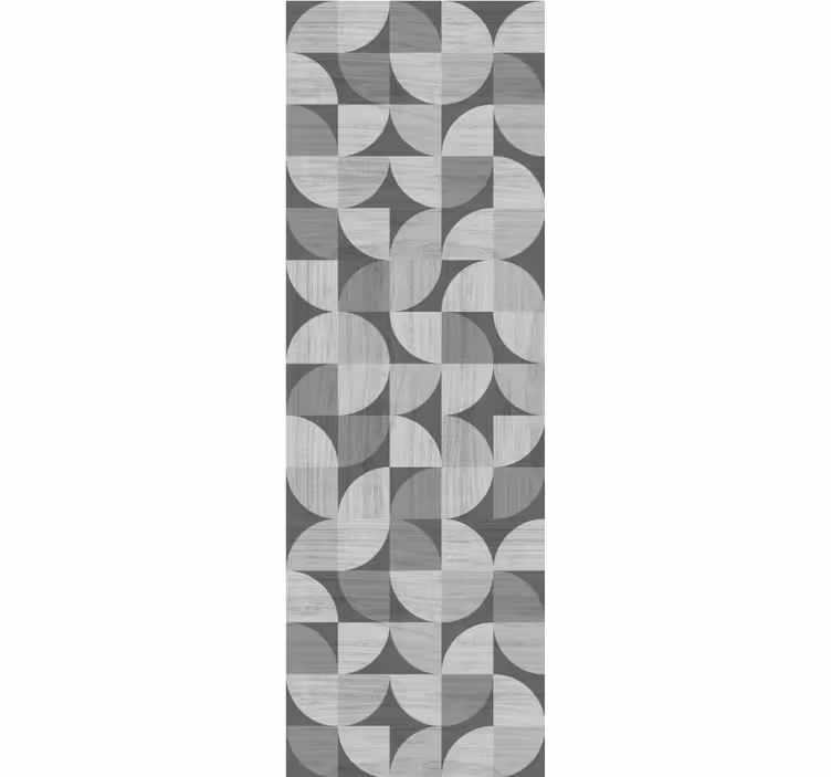 Papel mural geométrico formas curvas abstractas grises - TenVinilo