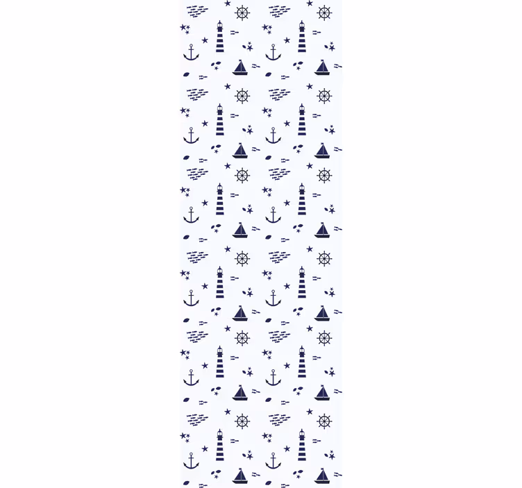 Papel mural infantil elementos náuticos nórdicos - TenVinilo