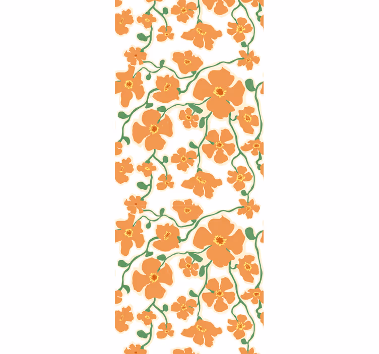 Papel pintado flores diseño floral en floración - TenVinilo