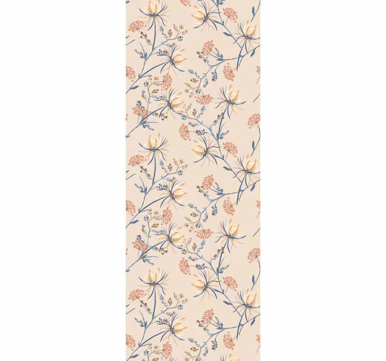 Papel pintado flores hermoso diseño floral - TenVinilo