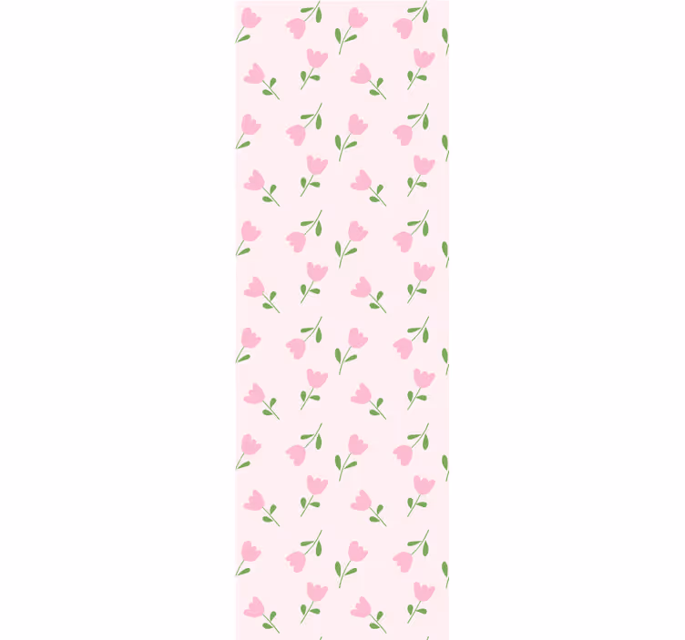 Papel pintado flores diseño floral rosa - TenVinilo