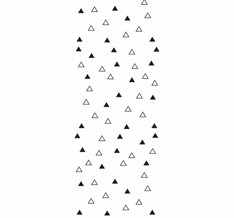 Papel mural triángulos patrón escandinavo en blanco y negro - TenVinilo
