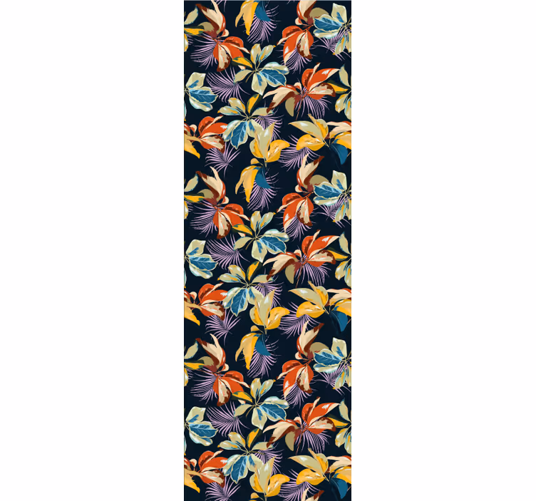 Papel pintado flores dosel de selva vívido - TenVinilo