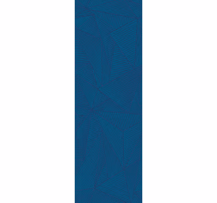 Papel mural triángulos facetas geométricas azules - TenVinilo