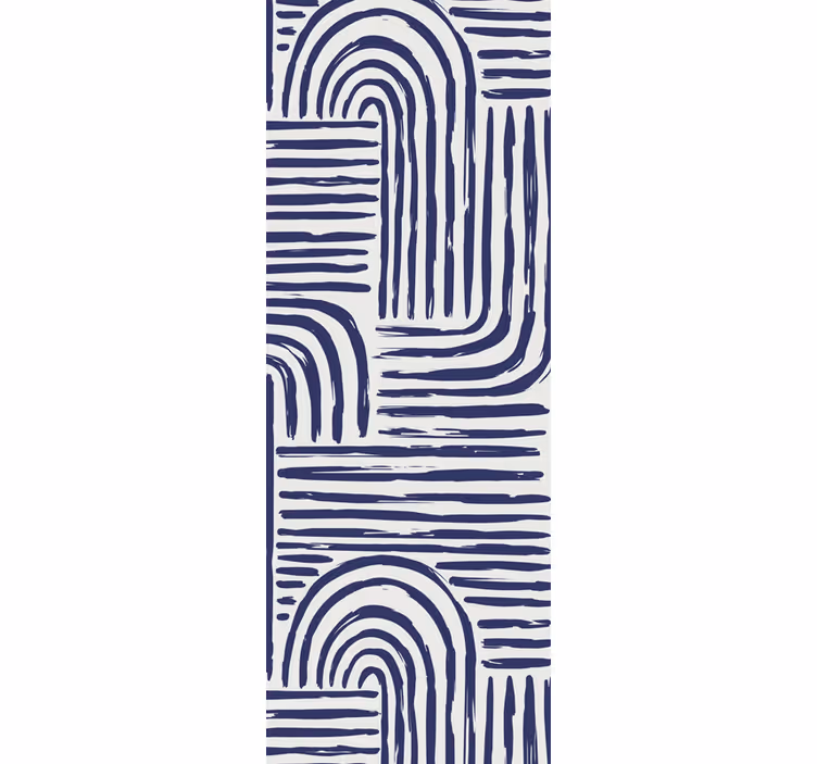 Papel mural geométrico diseño de línea curva - TenVinilo