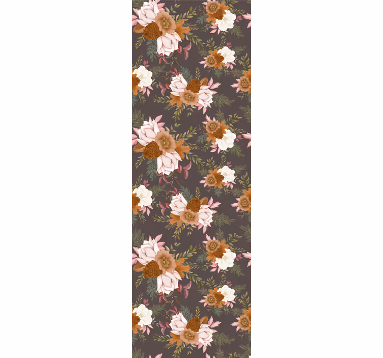 Papel pintado flores diseño de ramo floral - TenVinilo