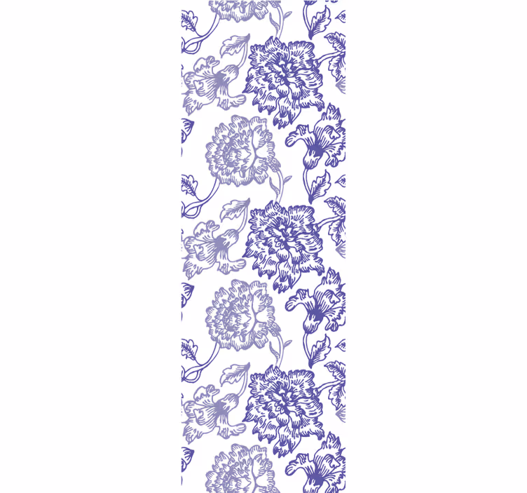 Papel mural floral flor índigo azul - TenVinilo