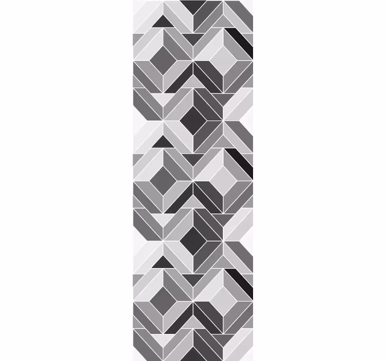 Papel mural geométrico formas cúbicas grises - TenVinilo