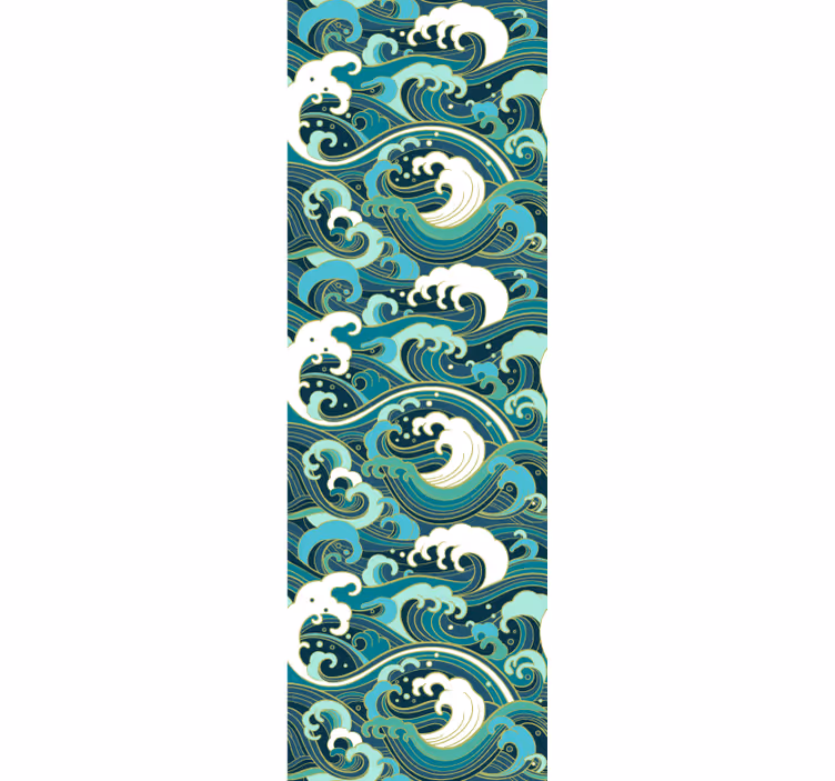 Papel mural naturaleza elegantes olas del océano - TenVinilo