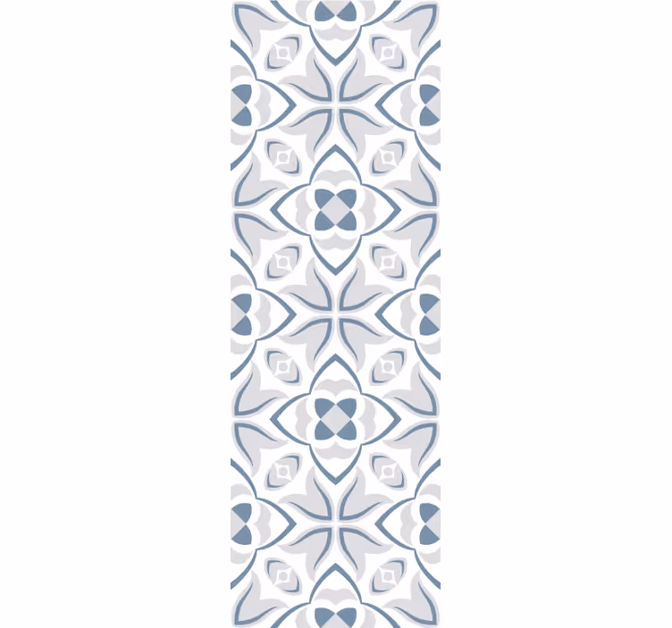 Papel mural azulejos elegantes formas florales - TenVinilo